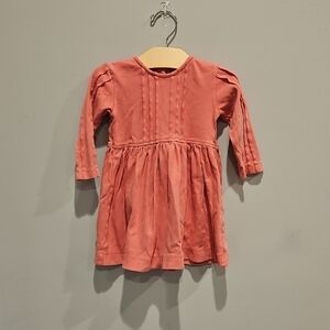 Kate Quinn Pink A-line Dress with Pleated Tiered Design